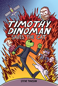 Cover Art for Timothy Dinoman Saves the Cat