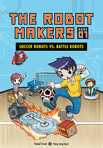 Cover Art for Soccer Robots vs. Battle Robots