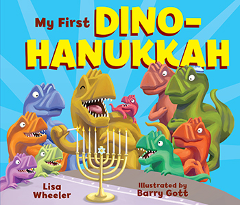 Cover Art for My First Dino-Hanukkah
