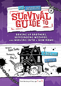 Cover Art for Sam's Supersecret Survival Guide to Boxing Up Brothers, Befriending Wizards, and Moving into a New Home